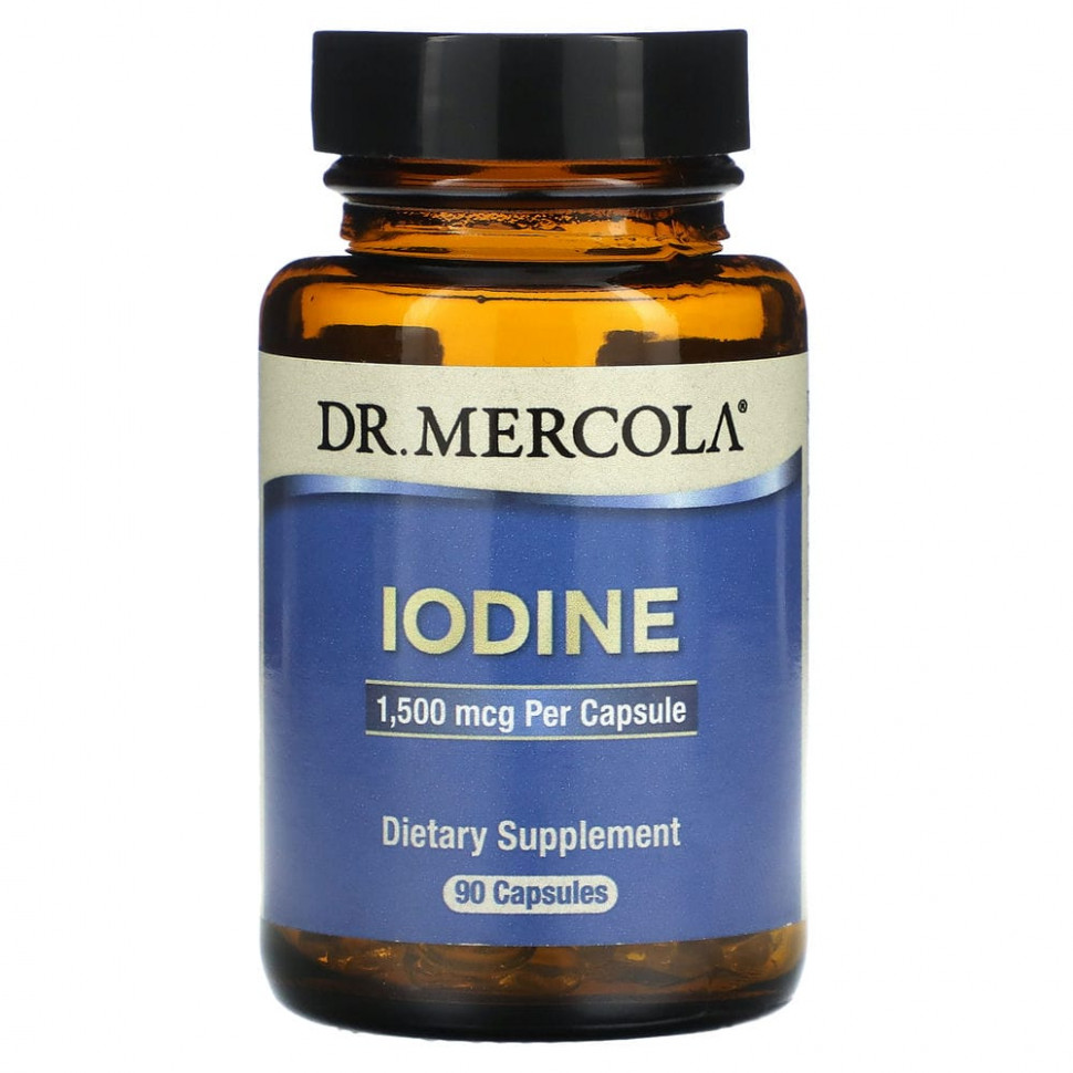   Dr. Mercola, Iodine, 1,500 mcg, 90 Capsules   -     , -,   
