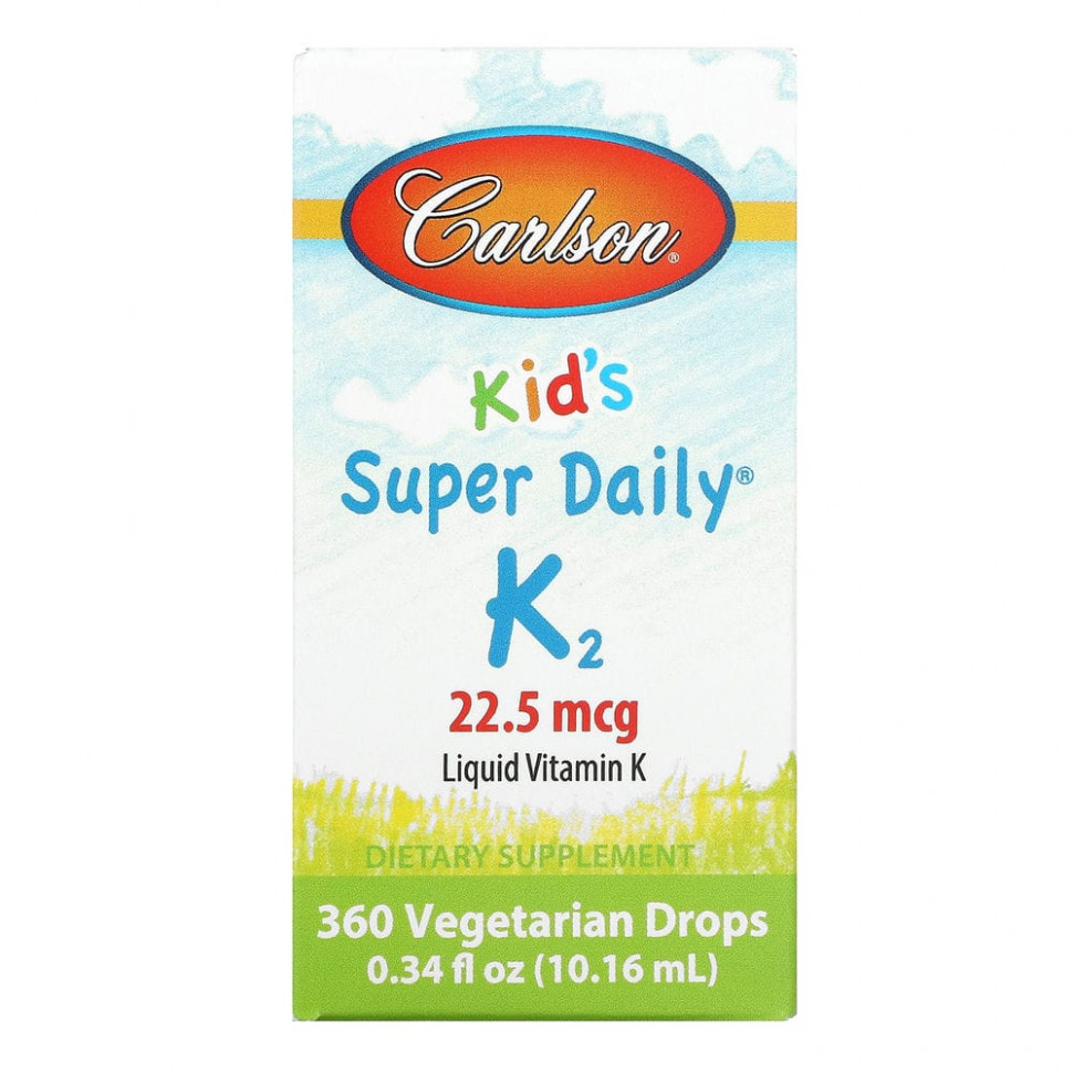   Carlson Labs, Super Daily K2  , 22,5 , 10,16  (0,34 . )   -     , -,   