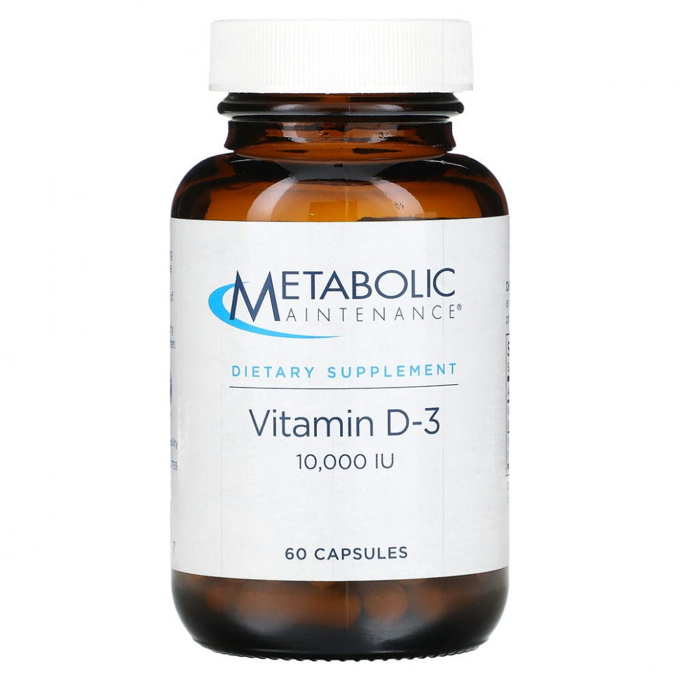   Metabolic Maintenance, Vitamin D-3, 10,000 IU, 60 Capsules   -     , -,   