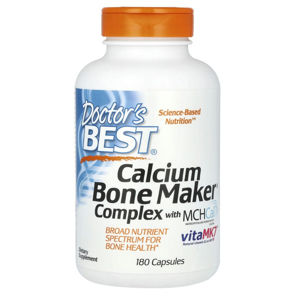   Doctor's Best, Calcium Bone Maker,   MCHCal  VitaMK7, 180    -     , -,   
