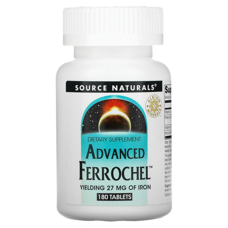   Source Naturals, Advanced Ferrochel,  , 180    -     , -,   