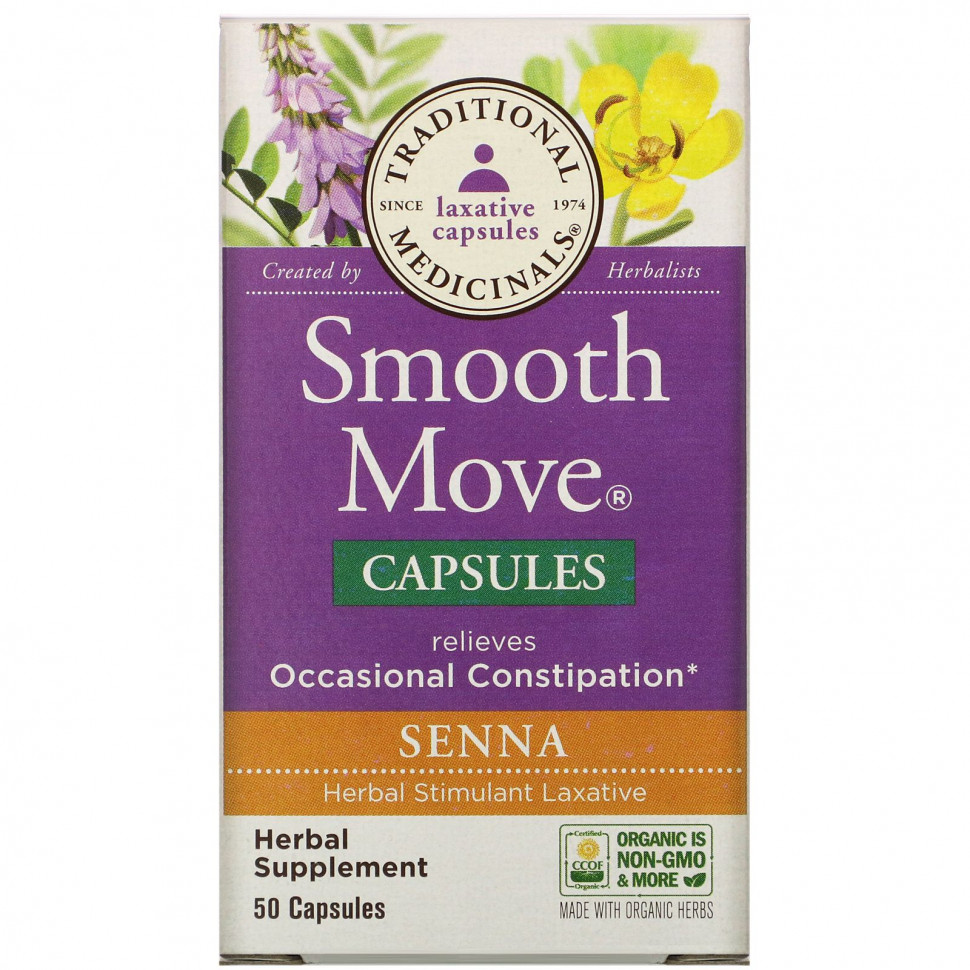  Traditional Medicinals, Smooth Move Capsules, , 50   IHerb ()