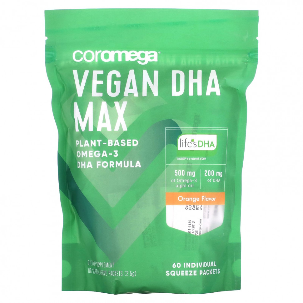  Coromega, Vegan DHA Max, , 60    2,5   IHerb ()