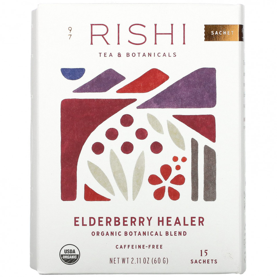   Rishi Tea, Elderberry Healer,  , 15 , 60  (2,11 )   -     , -,   