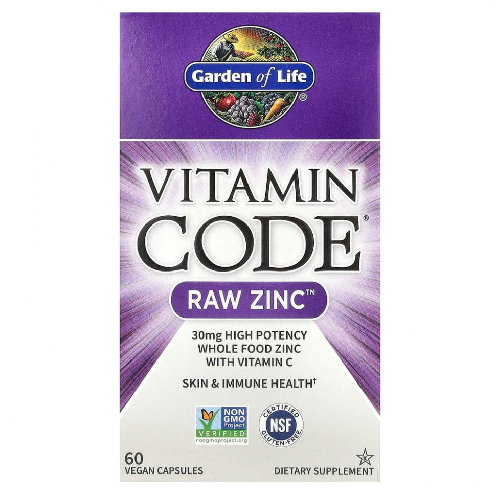   Garden of Life, Vitamin Code, RAW Zinc, 60     -     , -,   