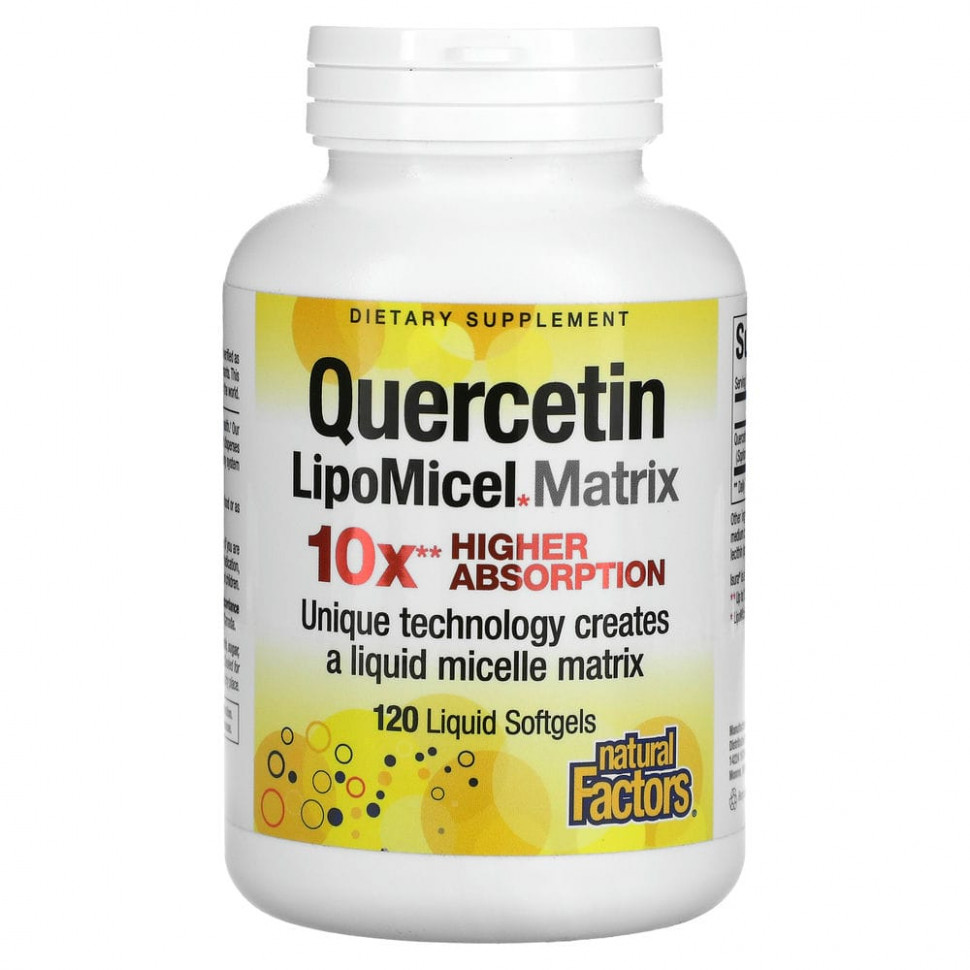   Natural Factors, Quercetin LipoMicel Matrix, 120     -     , -,   