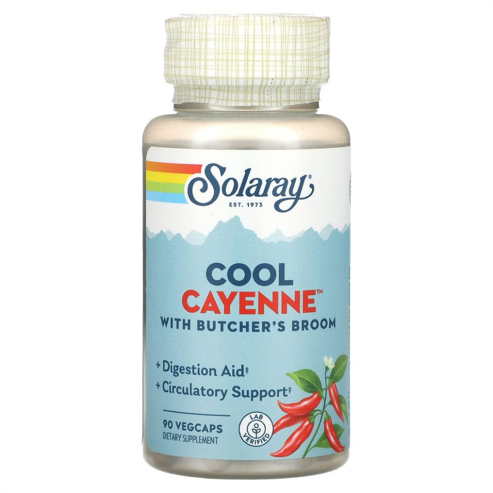   Solaray, Cool Cayenne With Butcher's Broom, 90     -     , -,   