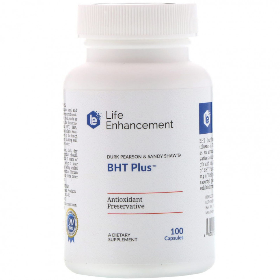  Life Enhancement, Durk Pearson & Sandy Shaw's BHT Plus,   , 100   IHerb ()