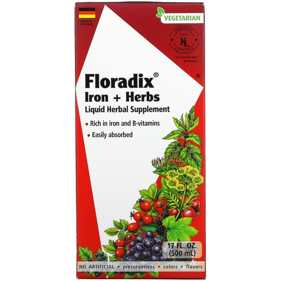   Gaia Herbs, Floradix,   , 500  (17 . )   -     , -,   