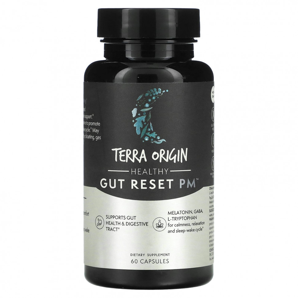   Terra Origin, Healthy Gut Reset PM, 60    -     , -,   