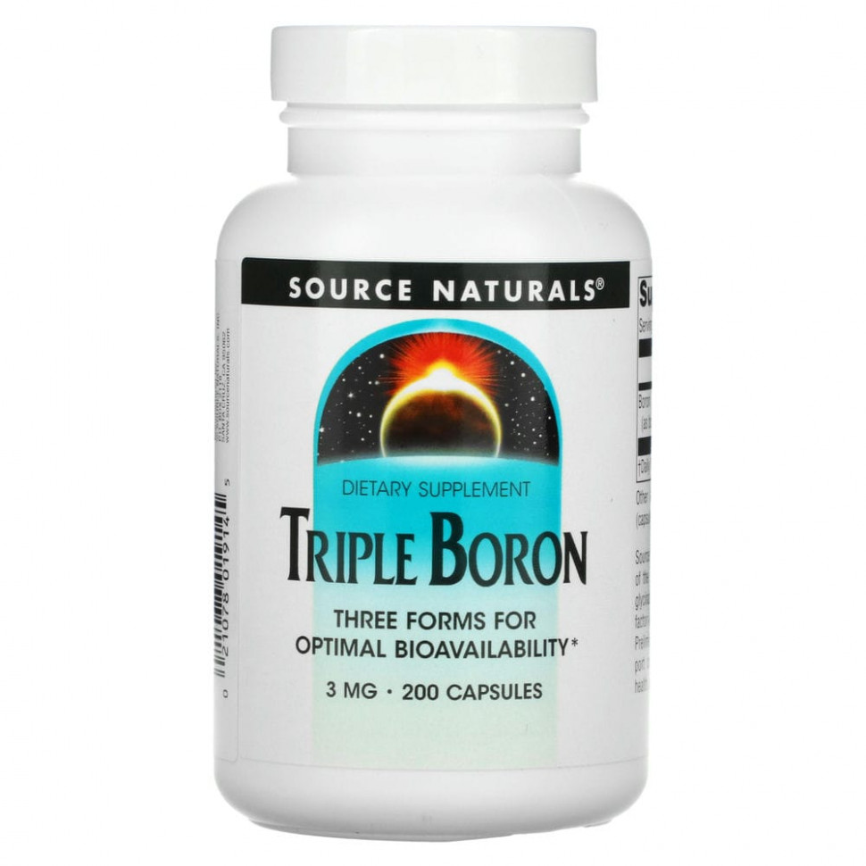   Source Naturals, Triple Boron, 3 , 200    -     , -,   