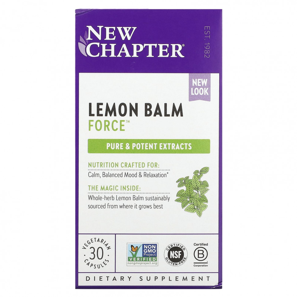   New Chapter, Lemon Balm Force, 30     -     , -,   