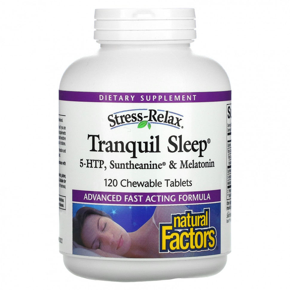  Natural Factors, Tranquil Sleep, 120 Chewable Tablets   -     , -,   