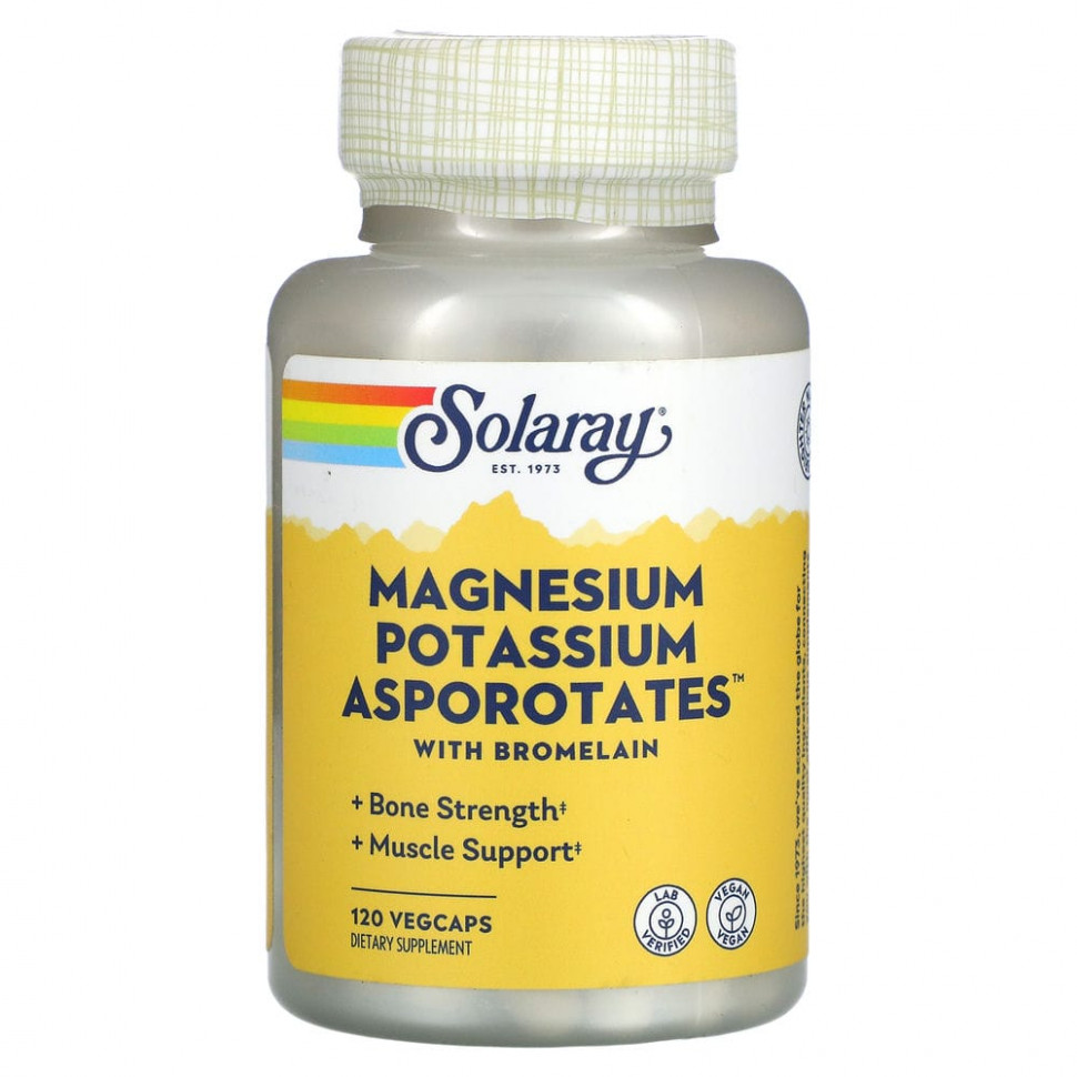   Solaray, Magnesium Potassium Asporotates,    , 120     -     , -,   