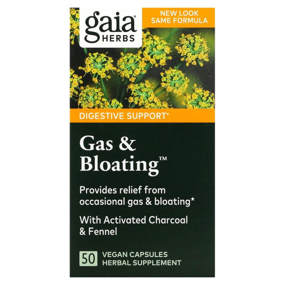   Gaia Herbs, Gas & Bloating, 50     -     , -,   