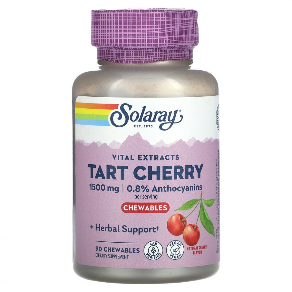   Solaray, Vital Extracts Tart Cherry,  , 500 , 90     -     , -,   