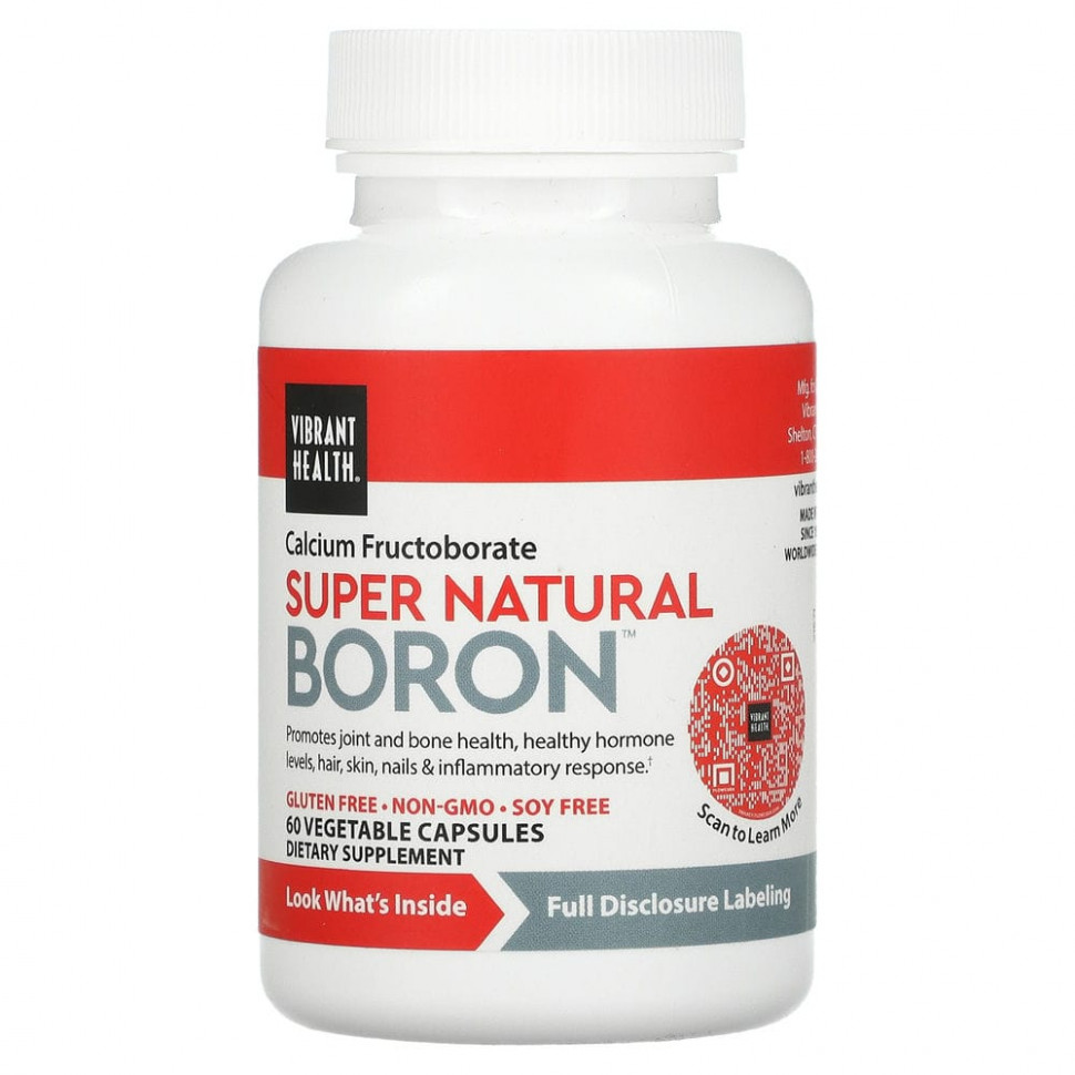   Vibrant Health, Super Natural Boron, 60     -     , -,   