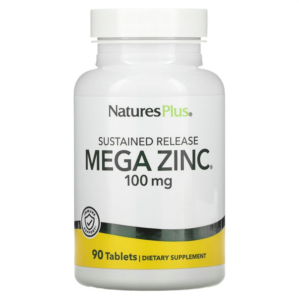   NaturesPlus, Mega Zinc,  , 100 , 90    -     , -,   