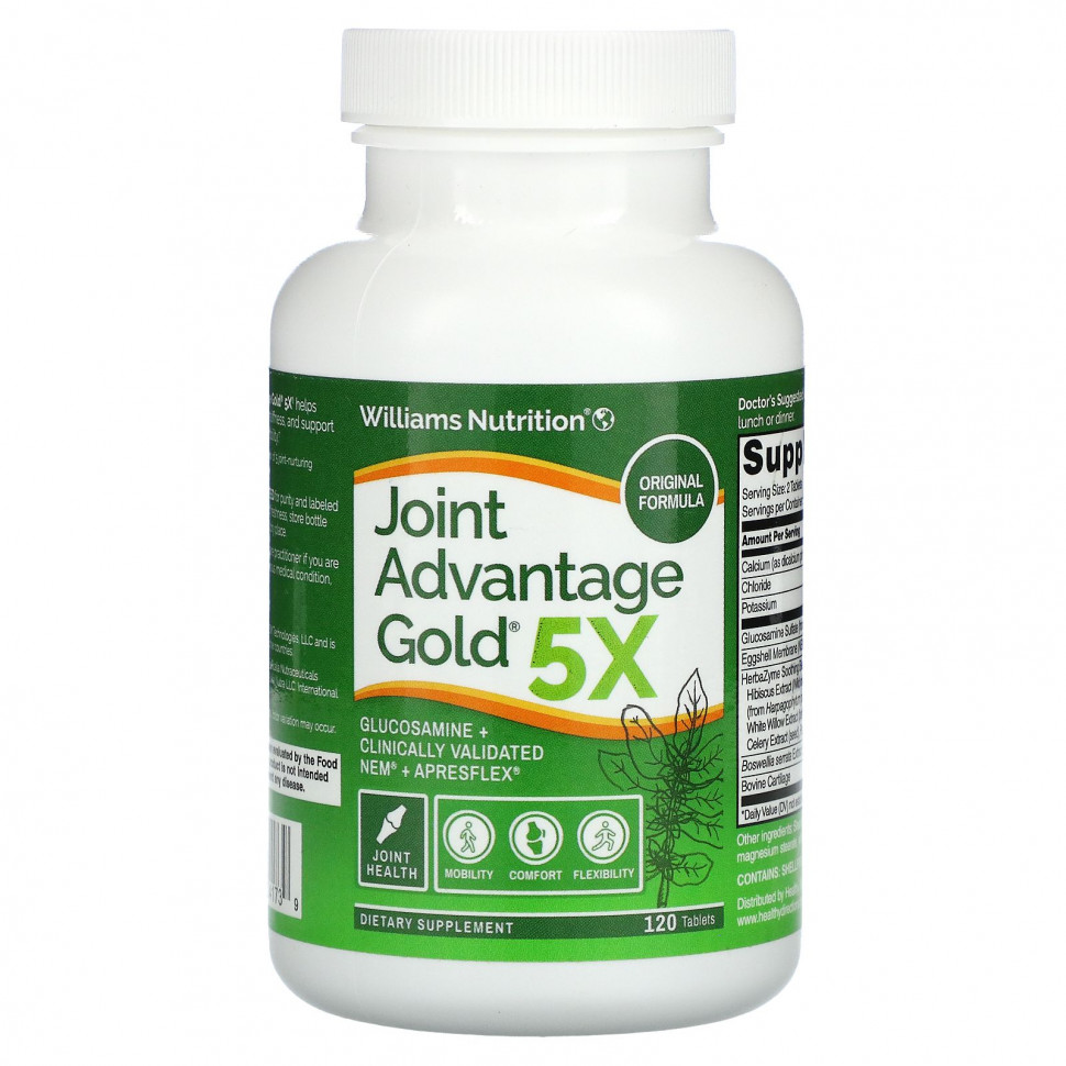   Williams Nutrition, Joint Advantage Gold 5X, 120    -     , -,   