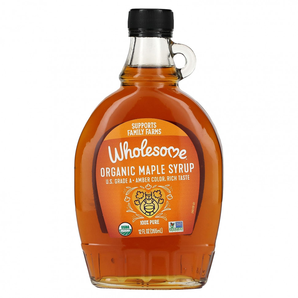   Wholesome Sweeteners, Organic Maple Syrup, 12 fl oz (355 ml )   -     , -,   