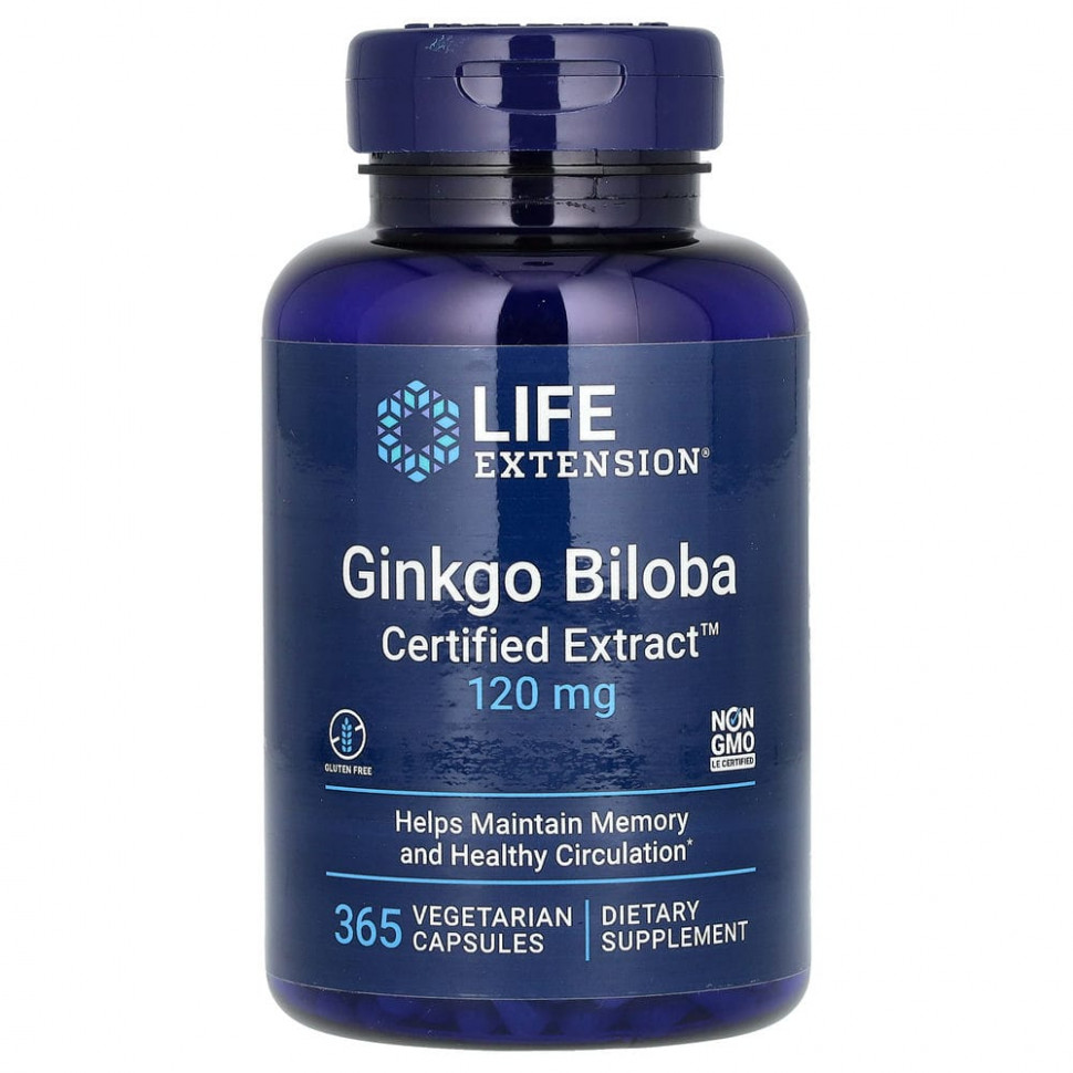   Life Extension, Ginkgo Biloba, Certified Extract,  ,  , 120 , 365     -     , -,   