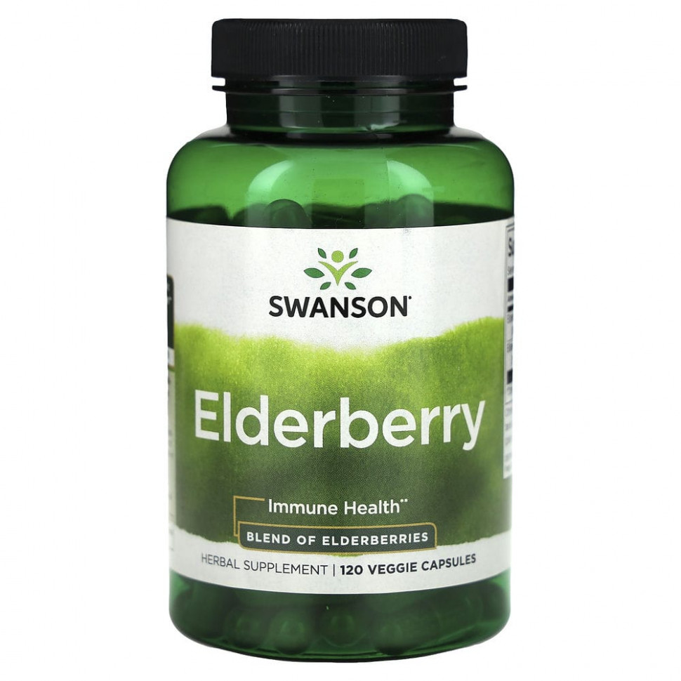  Swanson, Elderberry,   , 120    IHerb ()