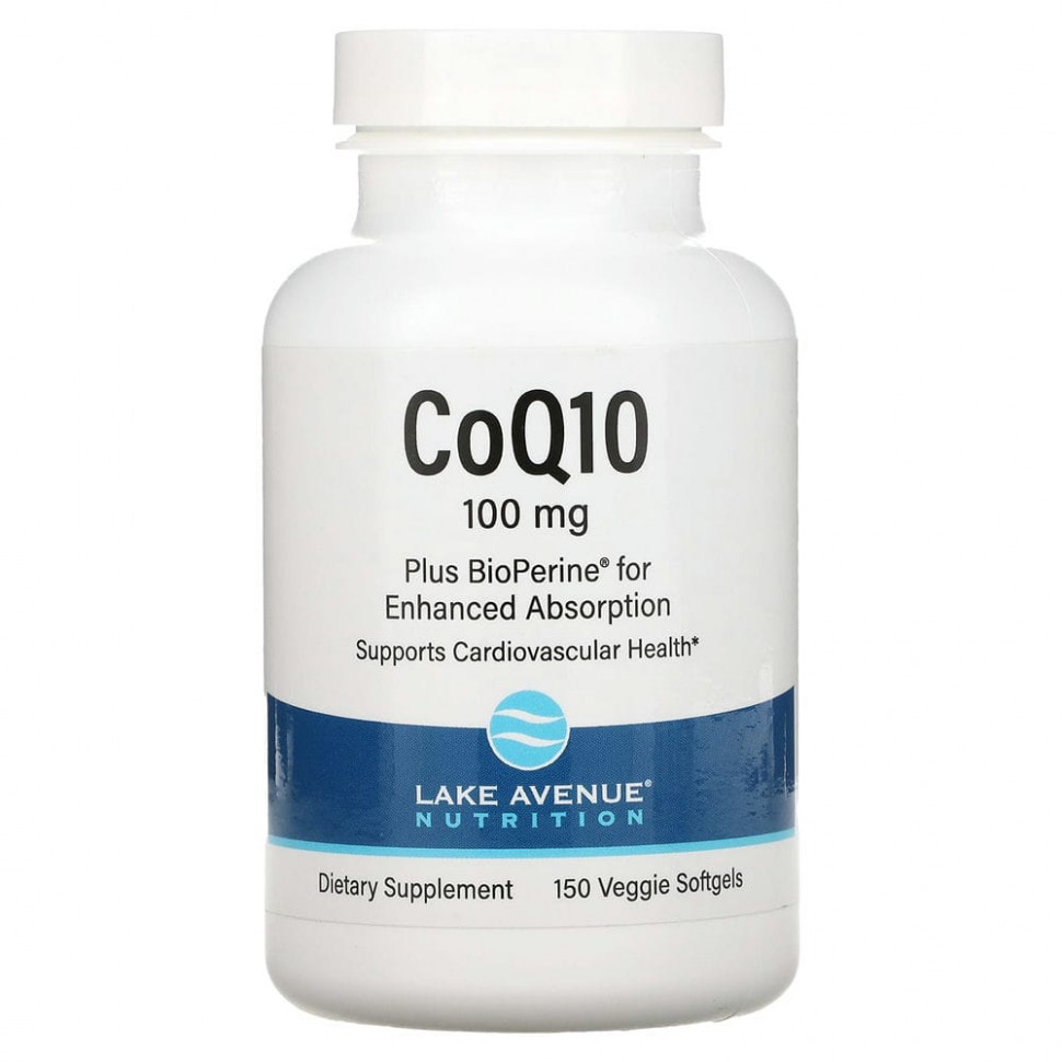   Lake Avenue Nutrition, CoQ10 Plus BioPerine, 100 , 150     -     , -,   