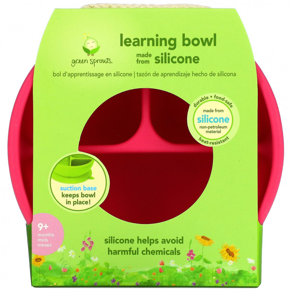   Green Sprouts, Learning Bowl, Pink, 1 Bowl   -     , -,   