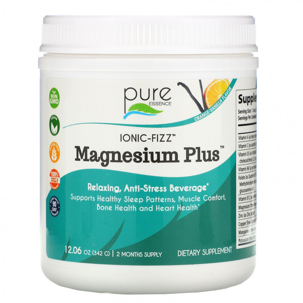   Pure Essence, Ionic-Fizz Magnesium Plus,   , 342  (12,06 )   -     , -,   