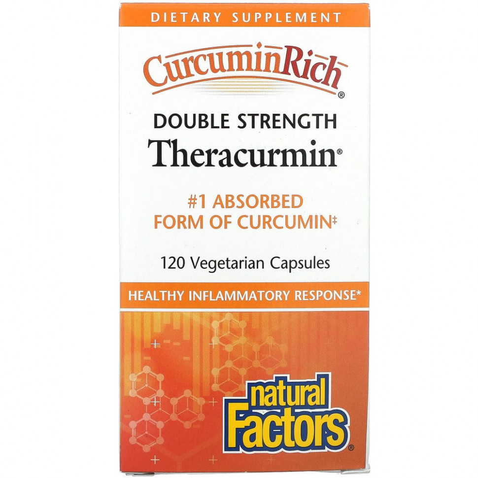   Natural Factors,  CurcuminRich, Double Strength Theracurmin, 120     -     , -,   