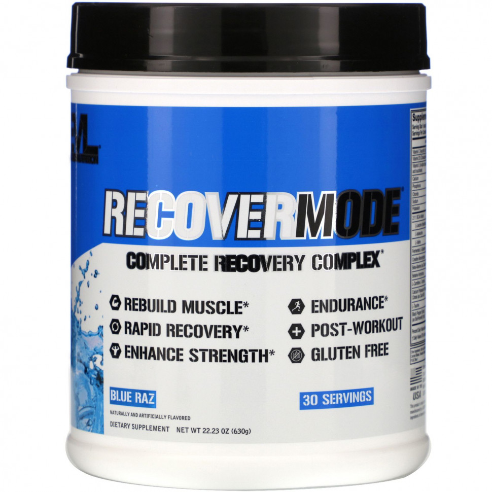   EVLution Nutrition, Recover Mode, Complete Recovery Complex, 22.23 oz (630 g)   -     , -,   