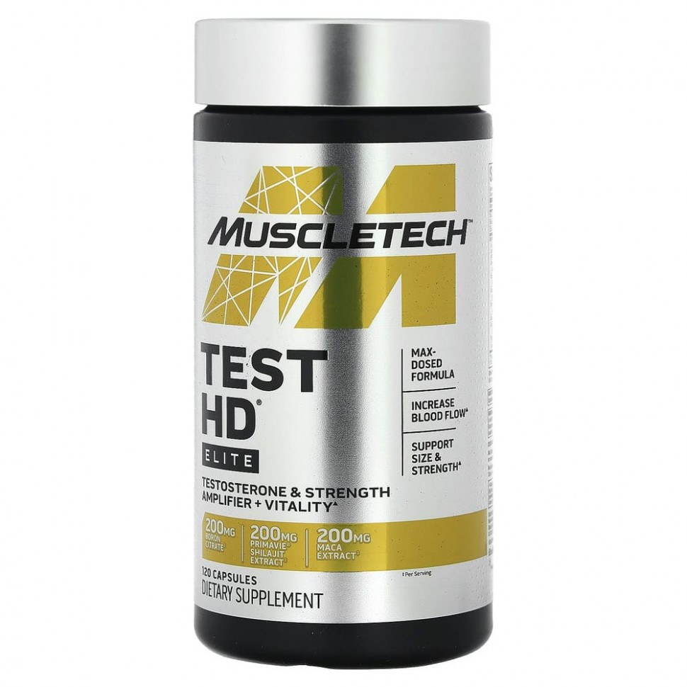  Muscletech, Test HD, Elite, 120   IHerb ()