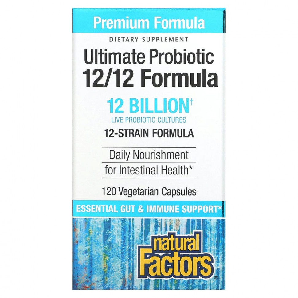   Natural Factors, Ultimate Probiotic, 12/12 Formula, 12  , 120     -     , -,   