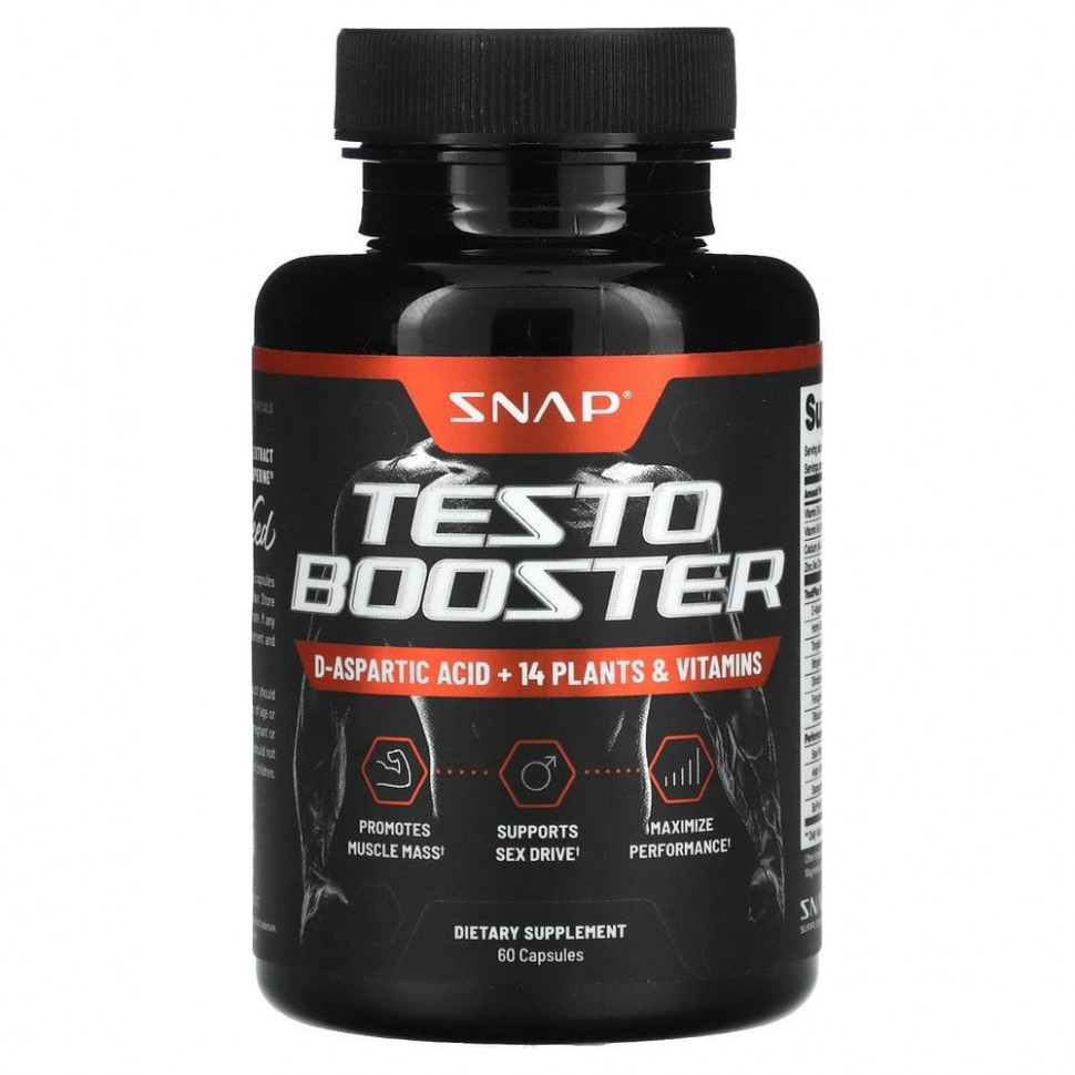   Snap Supplements, Testo Booster, 60    -     , -,   