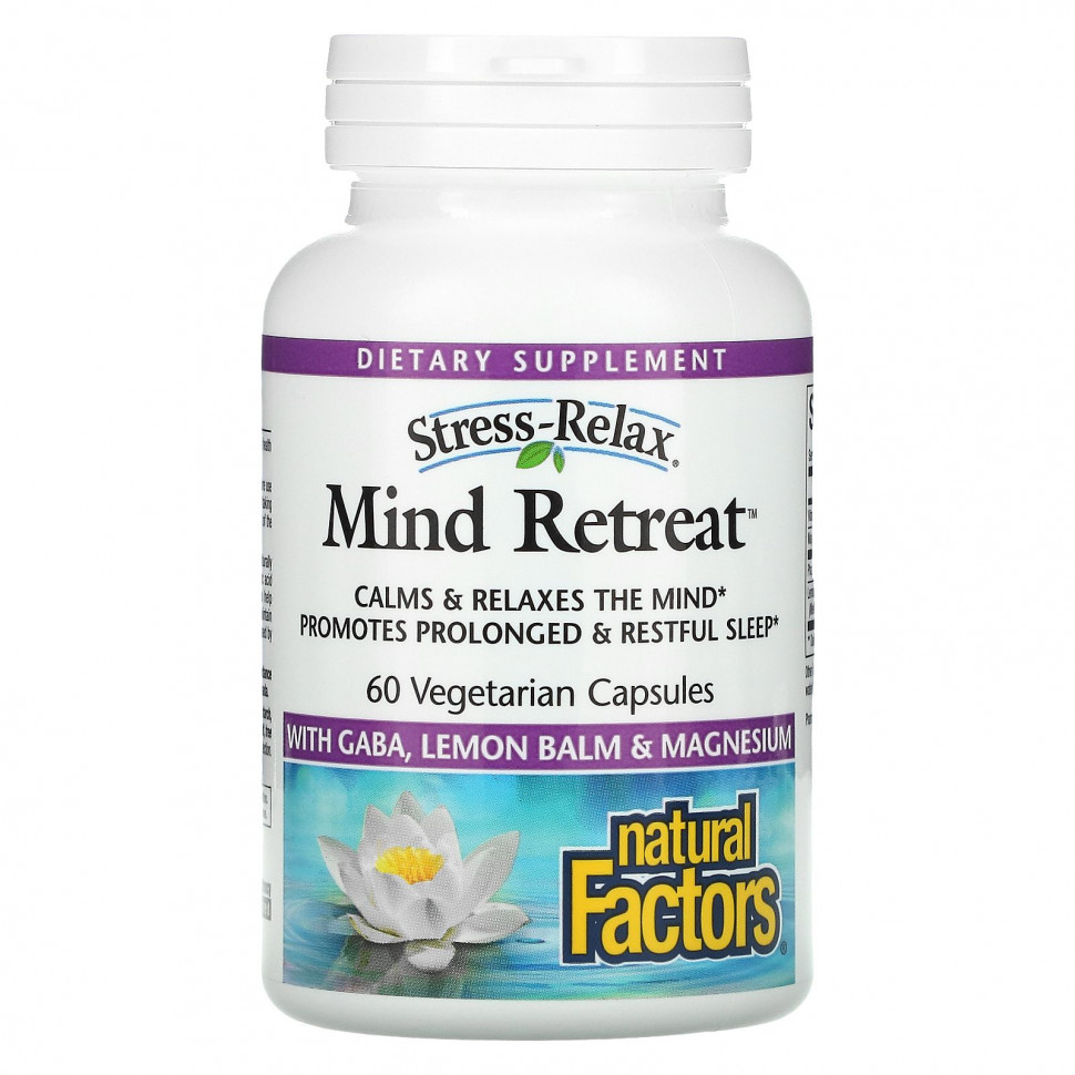  Natural Factors, Stress-Relax, Mind Retreat, 60     -     , -,   