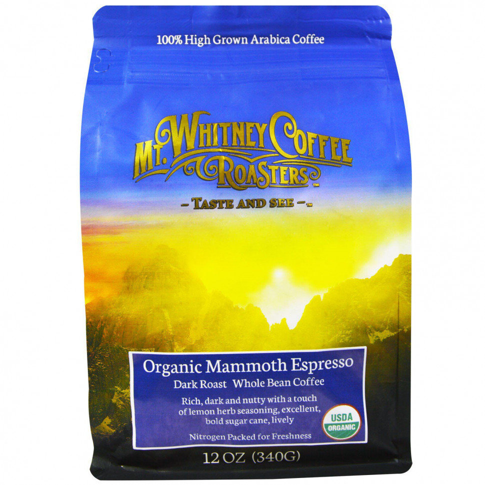   Mt. Whitney Coffee Roasters, Organic Mammoth Espresso,    ,  , 340  (12 )   -     , -,   