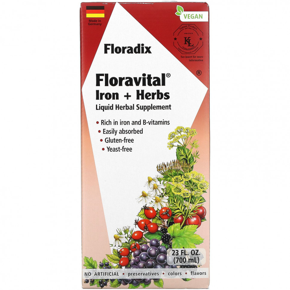   Gaia Herbs, Floradix,    Floravital, 23 .  (700 )   -     , -,   