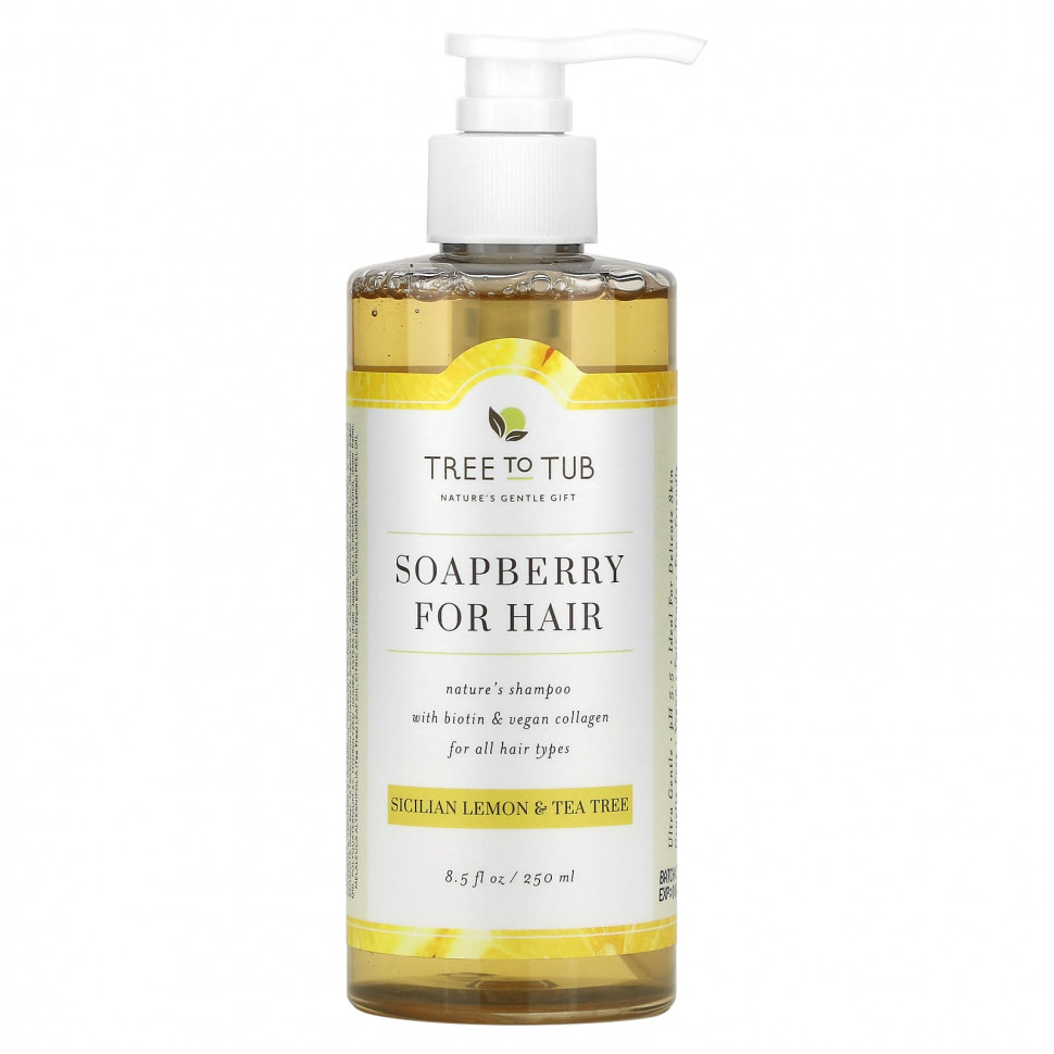   Tree To Tub, Soapberry For Hair Shampoo,    ,     , 250  (8,5 . )   -     , -,   