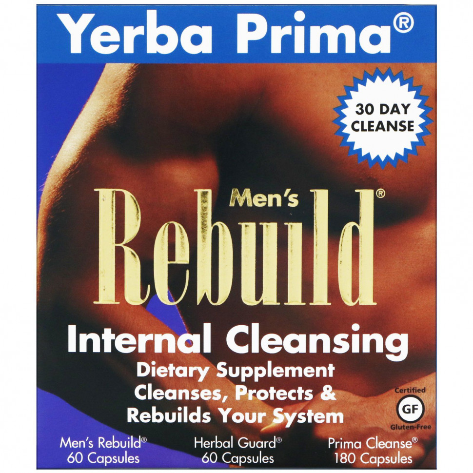   Yerba Prima, Men's Rebuild Internal Cleansing,   3 , 3    -     , -,   