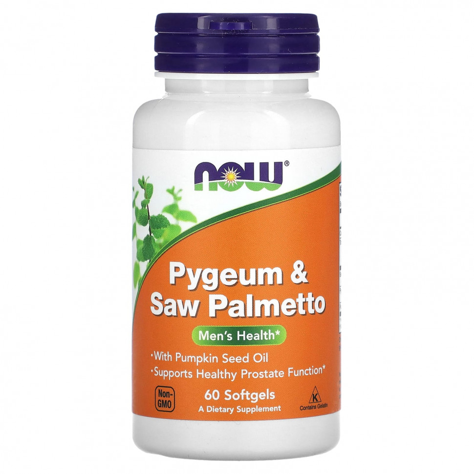   NOW Foods, Pygeum & Saw Palmetto,   , 60     -     , -,   