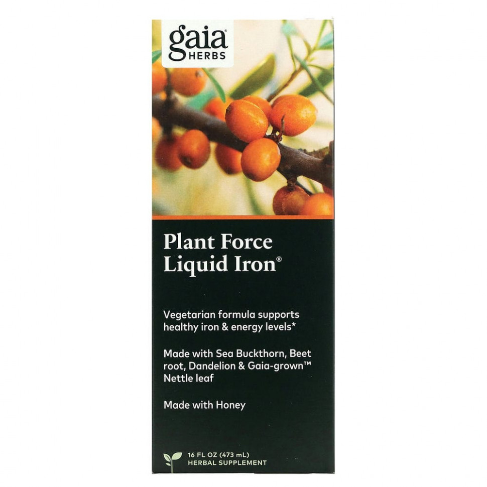   Gaia Herbs, Plant Force Liquid Iron, 473  (16 . )   -     , -,   