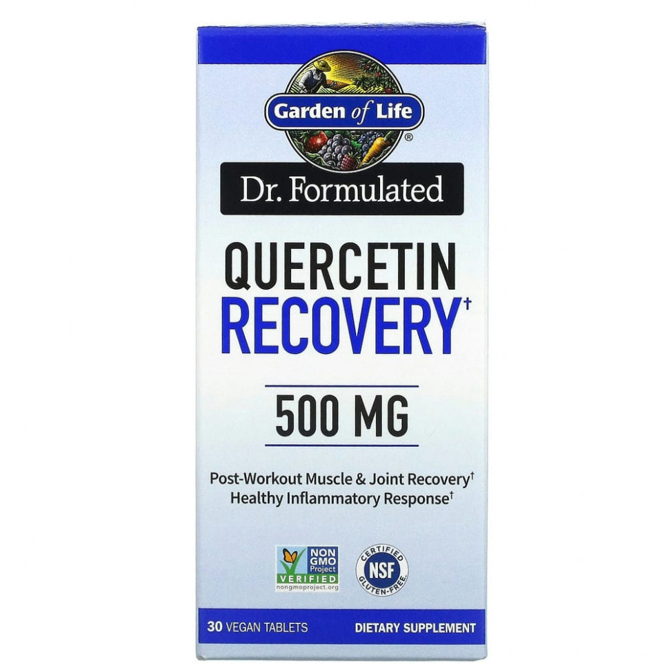   Garden of Life,  Formulated, Quercetin Recovery, 500 , 30     -     , -,   
