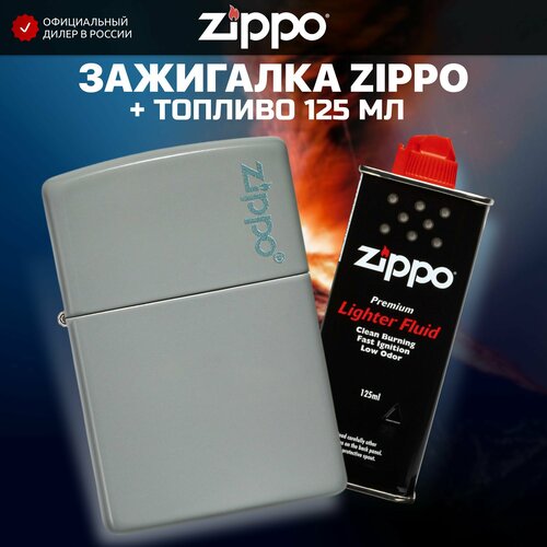     ZIPPO 49452ZL Classic Flat Grey Logo +     125   -     , -,   