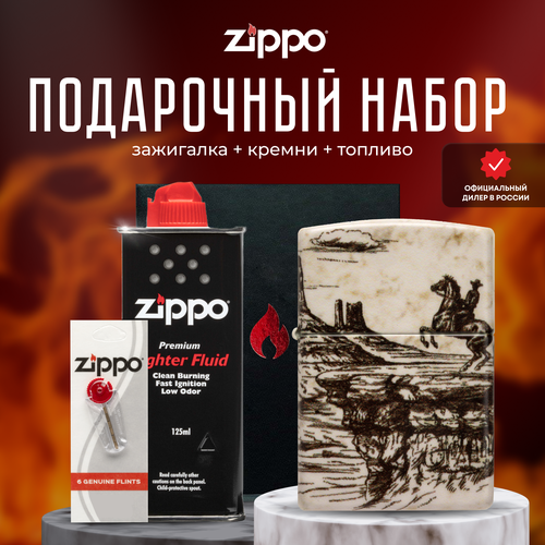    ZIPPO   (   Zippo 48518 Wild West Scene +  +  125  )  -     , -,   