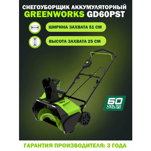     Greenworks GD60PST 60V, ,   51 ,   25 ,      -     , -,   