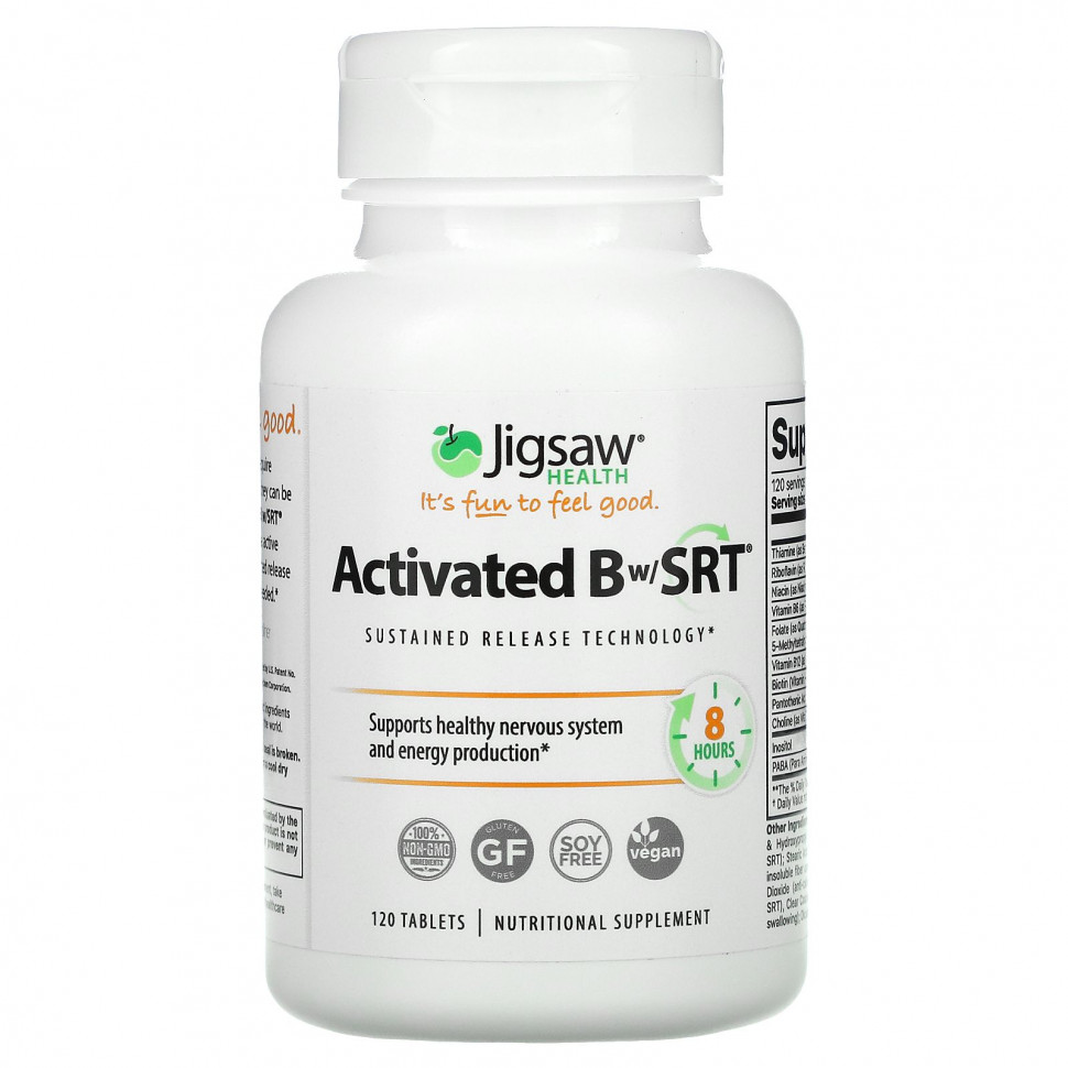  Jigsaw Health, Activated Bw/SRT, 120 Tablets   -     , -,   