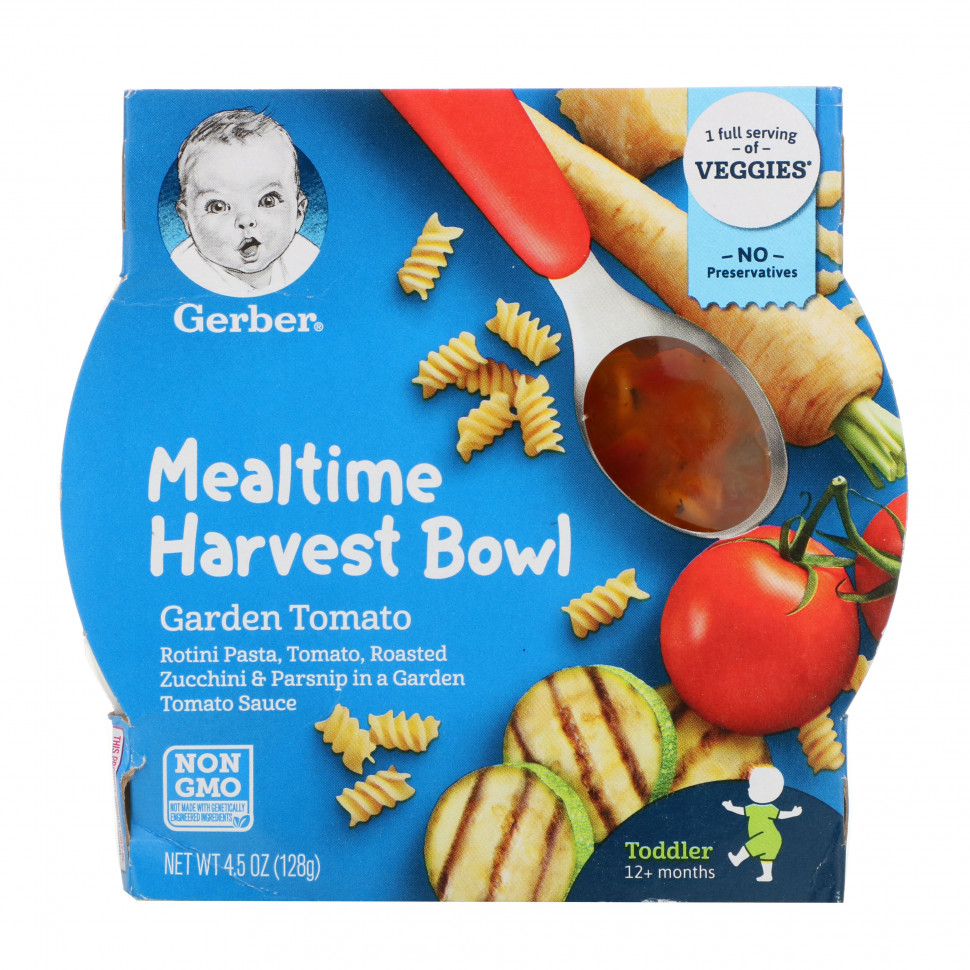   Gerber, Mealtime Harvest Bowl,    12 ,  , 128  (4,5 )   -     , -  