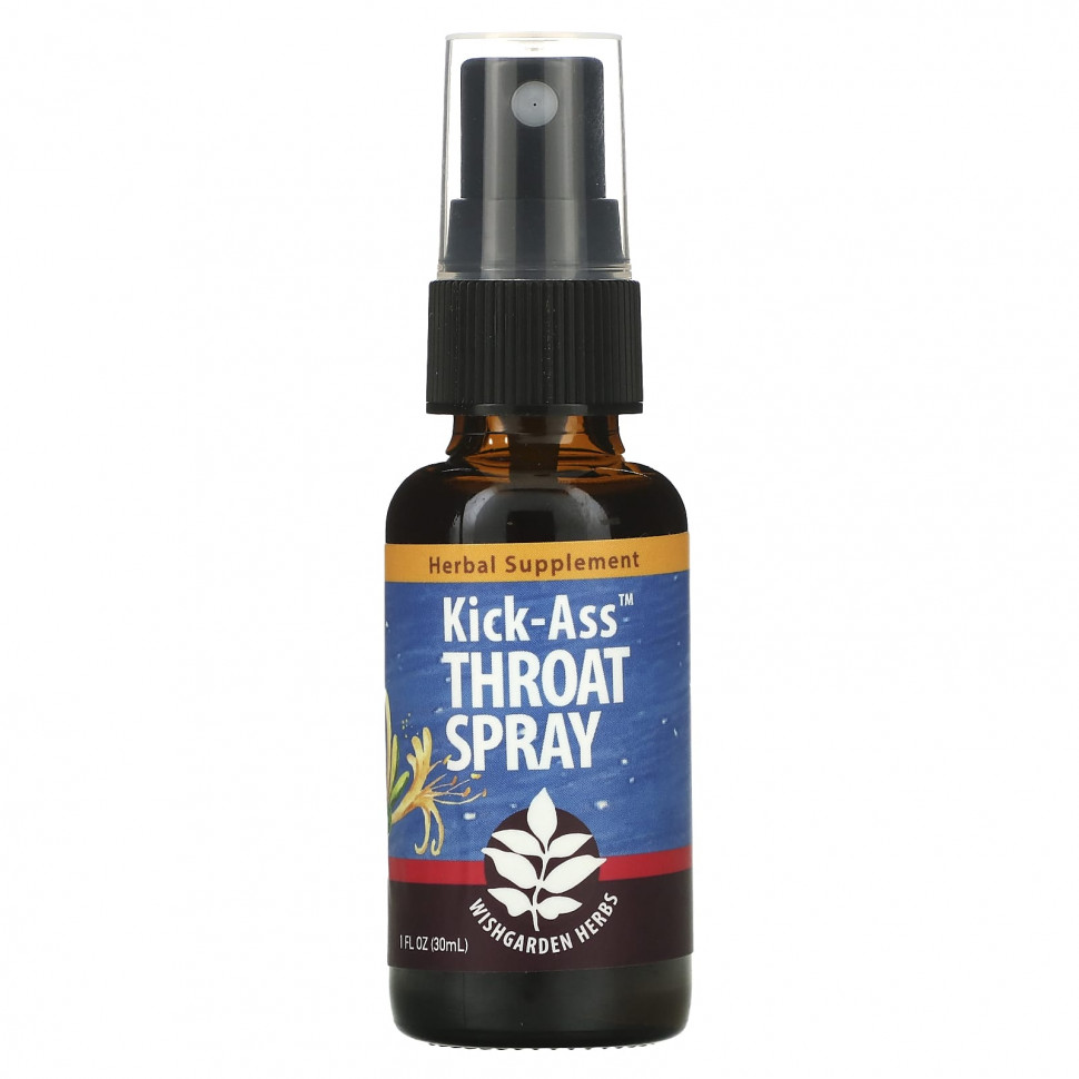   WishGarden Herbs, Kick-Ass Throat Spray, 30  (1 . )   -     , -  