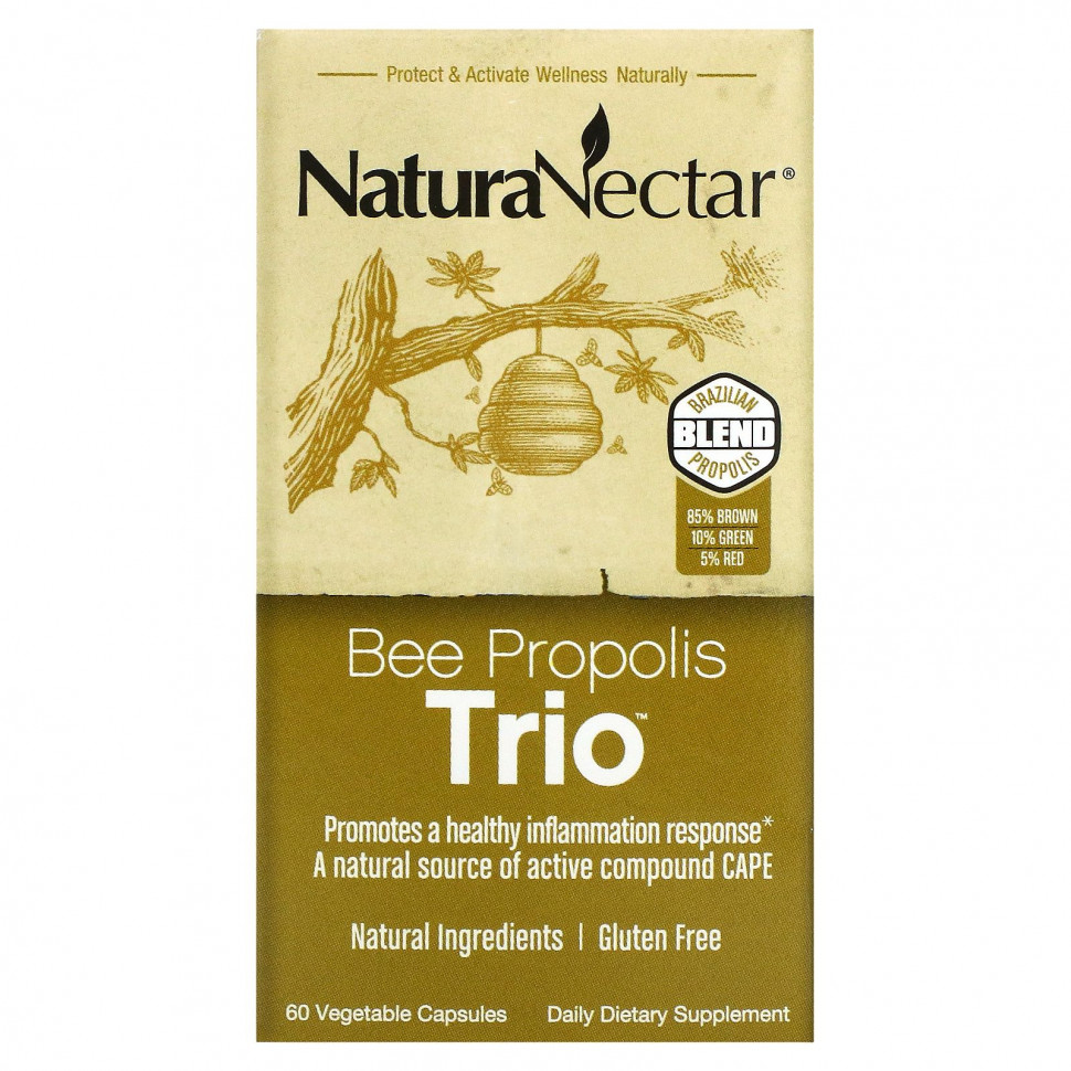   NaturaNectar, Bee Propolis Trio, 60     -     , -  