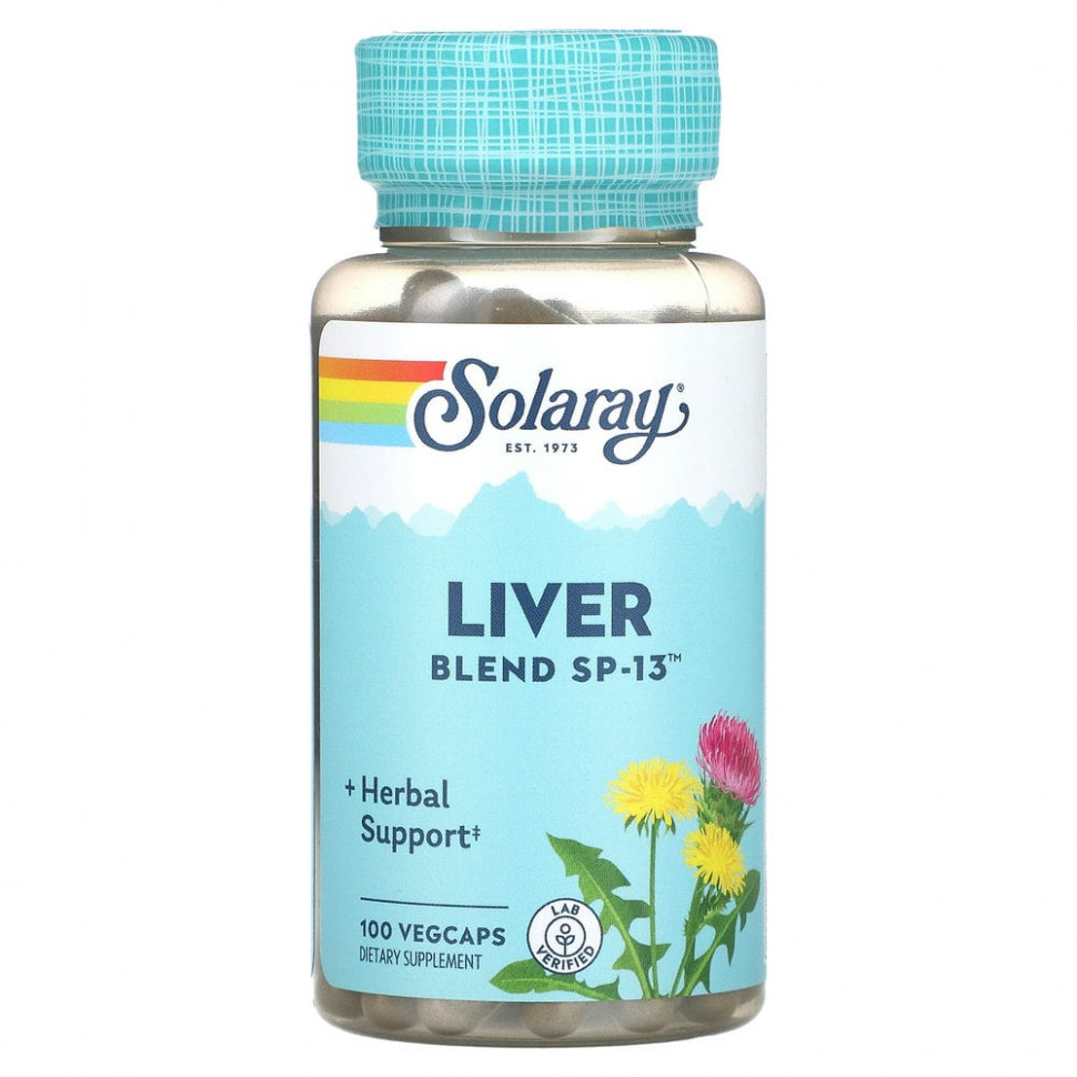   Solaray, Liver Blend SP-13, 100 Easy-To-Swallow Capsules   -     , -  